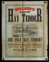 b124 HAY TEDDER special movie poster 1880s farm equipment!