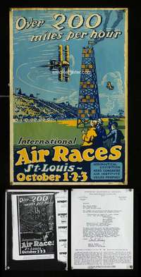 b127 INTERNATIONAL AIR RACES special poster '23 St. Louis