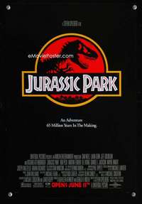 b128 JURASSIC PARK special advance movie poster '93 Steven Spielberg, dinosaurs