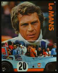 b131 LE MANS special 17x22 movie poster '71 Steve McQueen, car racing!