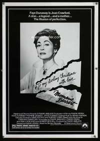 b139 MOMMIE DEAREST special movie poster '81Dunaway as Crawford
