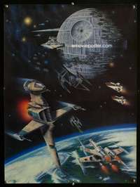 b157 RETURN OF THE JEDI SPACE BATTLE fan club movie poster '83