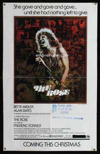 b162 ROSE special advance movie poster '79 Midler as Janis Joplin!