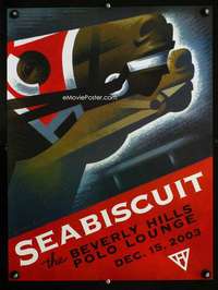b063 SEABISCUIT premiere party movie poster '03 horse racing!