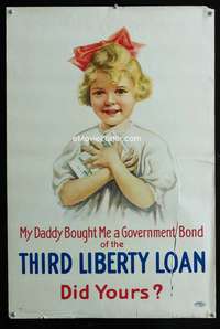 b017 THIRD LIBERTY LOAN war poster c17 Gov't bonds!