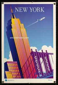 b043 NEW YORK INDEPENDENCE AIR travel poster '05