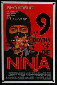 c855 9 DEATHS OF THE NINJA one-sheet movie poster '85 avenger Sho Kosugi!