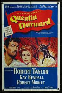 c854 ADVENTURES OF QUENTIN DURWARD one-sheet movie poster '55 Robert Taylor