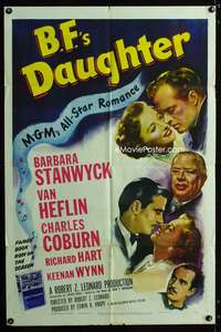 c804 BF'S DAUGHTER one-sheet movie poster '48 Barbara Stanwyck, Van Heflin