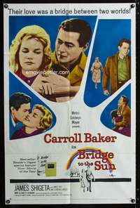 c772 BRIDGE TO THE SUN one-sheet movie poster '61 Shigeta, Carroll Baker