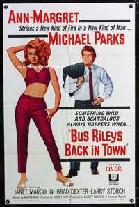 c760 BUS RILEY'S BACK IN TOWN one-sheet movie poster '65 sexy Ann-Margret!