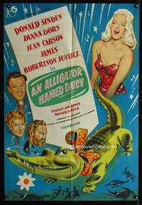 c847 ALLIGATOR NAMED DAISY English one-sheet movie poster '55 Diana Dors