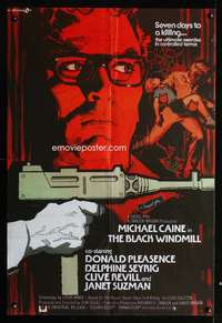 c788 BLACK WINDMILL English one-sheet movie poster '74 Michael Caine