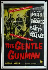c667 GENTLE GUNMAN English one-sheet movie poster '53 John Mills, Bogarde