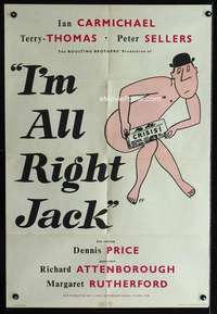 c613 I'M ALL RIGHT JACK English one-sheet movie poster '60 Peter Sellers