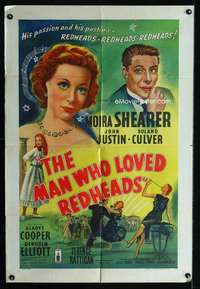 c530 MAN WHO LOVED REDHEADS English one-sheet movie poster '55 Shearer