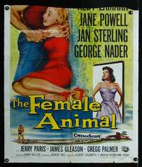 c688 FEMALE ANIMAL one-sheet movie poster '58 Hedy Lamarr, Jane Powell