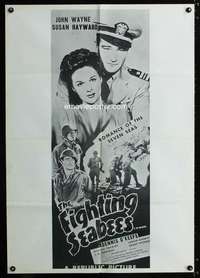 c685 FIGHTING SEABEES one-sheet movie poster R60s John Wayne, Susan Hayward