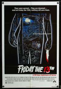 c671 FRIDAY THE 13th one-sheet movie poster '80 horror classic!