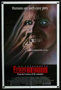 c670 FROM BEYOND one-sheet movie poster '86 HP Lovecraft, sci-fi horror!