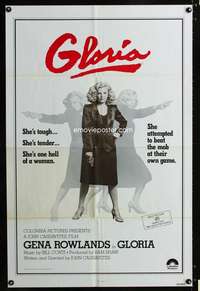 c662 GLORIA int'l one-sheet movie poster '80 John Cassavetes, Gena Rowlands