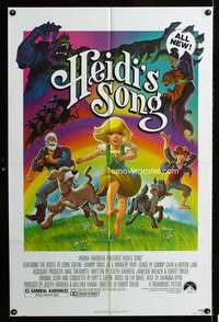 c638 HEIDI'S SONG one-sheet movie poster '82 Hanna-Barbera, Humphries art!