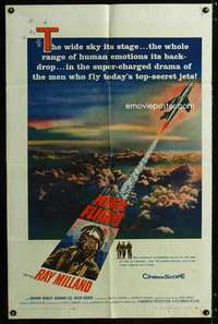 c634 HIGH FLIGHT one-sheet movie poster '57 Ray Milland, Anthony Newley