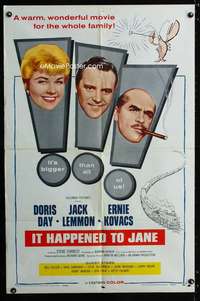 c602 IT HAPPENED TO JANE one-sheet movie poster '59 Doris Day, Jack Lemmon