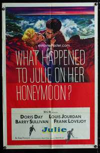 c590 JULIE one-sheet movie poster '56 Doris Day, Louis Jourdan