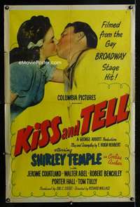 c577 KISS & TELL style A one-sheet movie poster '45 Shirley Temple,Courtland
