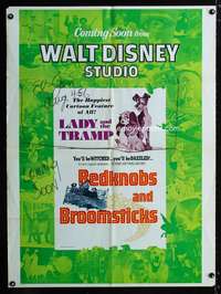 c569 LADY & THE TRAMP/BEDKNOBS & BROOMSTICKS one-sheet movie poster '70s