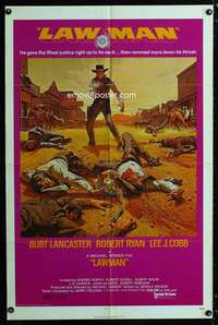 c560 LAWMAN one-sheet movie poster '71 Burt Lancaster, Michael Winner