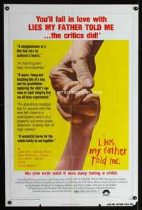 c555 LIES MY FATHER TOLD ME one-sheet movie poster '75 Jan Kadar, Canadian!
