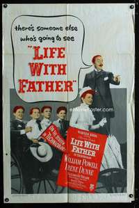 c553 LIFE WITH FATHER one-sheet movie poster '47 William Powell, Dunne