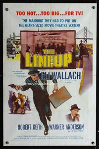 c551 LINEUP one-sheet movie poster '58 Don Siegel & Eli Wallach classic!
