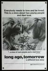 c542 LONG AGO TOMORROW one-sheet movie poster '71 disabled Malcolm McDowell