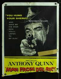c531 MAN FROM DEL RIO one-sheet movie poster '56 Anthony Quinn, Katy Jurado