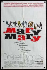 c521 MARY MARY one-sheet movie poster '63 Debbie Reynolds, Michael Rennie