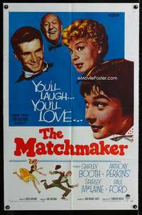 c515 MATCHMAKER one-sheet movie poster '58 Shirley Booth, MacLaine, Perkins