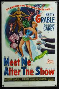 c507 MEET ME AFTER THE SHOW one-sheet movie poster '51 Betty Grable