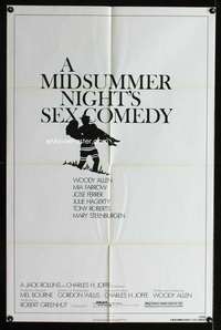 c500 MIDSUMMER NIGHT'S SEX COMEDY one-sheet movie poster '82 Woody Allen
