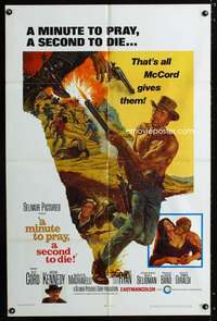 c497 MINUTE TO PRAY, A SECOND TO DIE one-sheet movie poster '68 Alex Cord