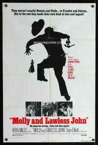 c490 MOLLY & LAWLESS JOHN one-sheet movie poster '73 Vera Miles, Sam Elliot