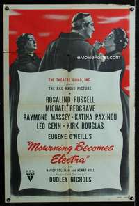 c486 MOURNING BECOMES ELECTRA one-sheet movie poster '48 Rosalind Russell