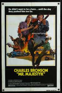 c484 MR MAJESTYK style B one-sheet movie poster '74 Charles Bronson