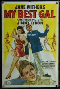 c481 MY BEST GAL one-sheet movie poster '44 Jane Withers, Jimmy Lydon