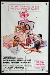 c400 PINK PANTHER one-sheet movie poster '64 Sellers, Niven, Rickard art!