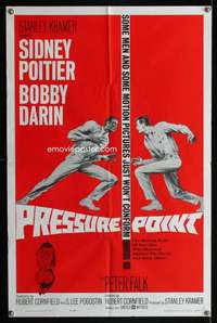 c378 PRESSURE POINT one-sheet movie poster '62 Sidney Poitier, Bobby Darin