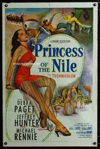 c372 PRINCESS OF THE NILE one-sheet movie poster '54 sexy Debra Paget!