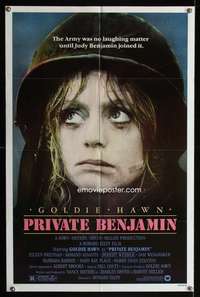 c371 PRIVATE BENJAMIN one-sheet movie poster '81 military Goldie Hawn!